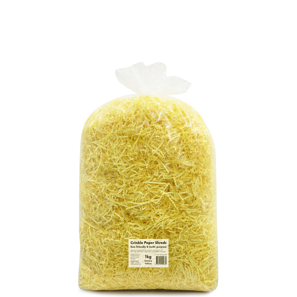 Crinkle Paper Shreds - Canary Yellow - 1kg