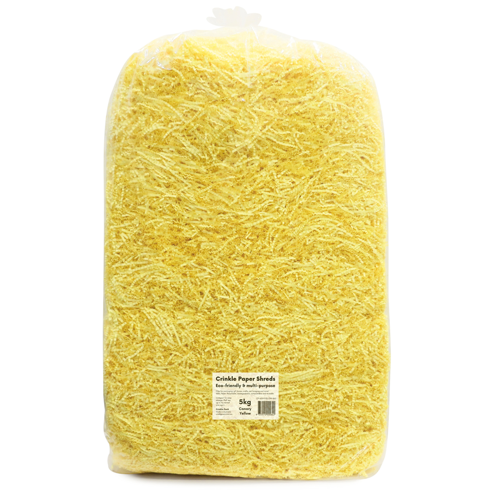 Crinkle Paper Shreds - Canary Yellow - 5kgs