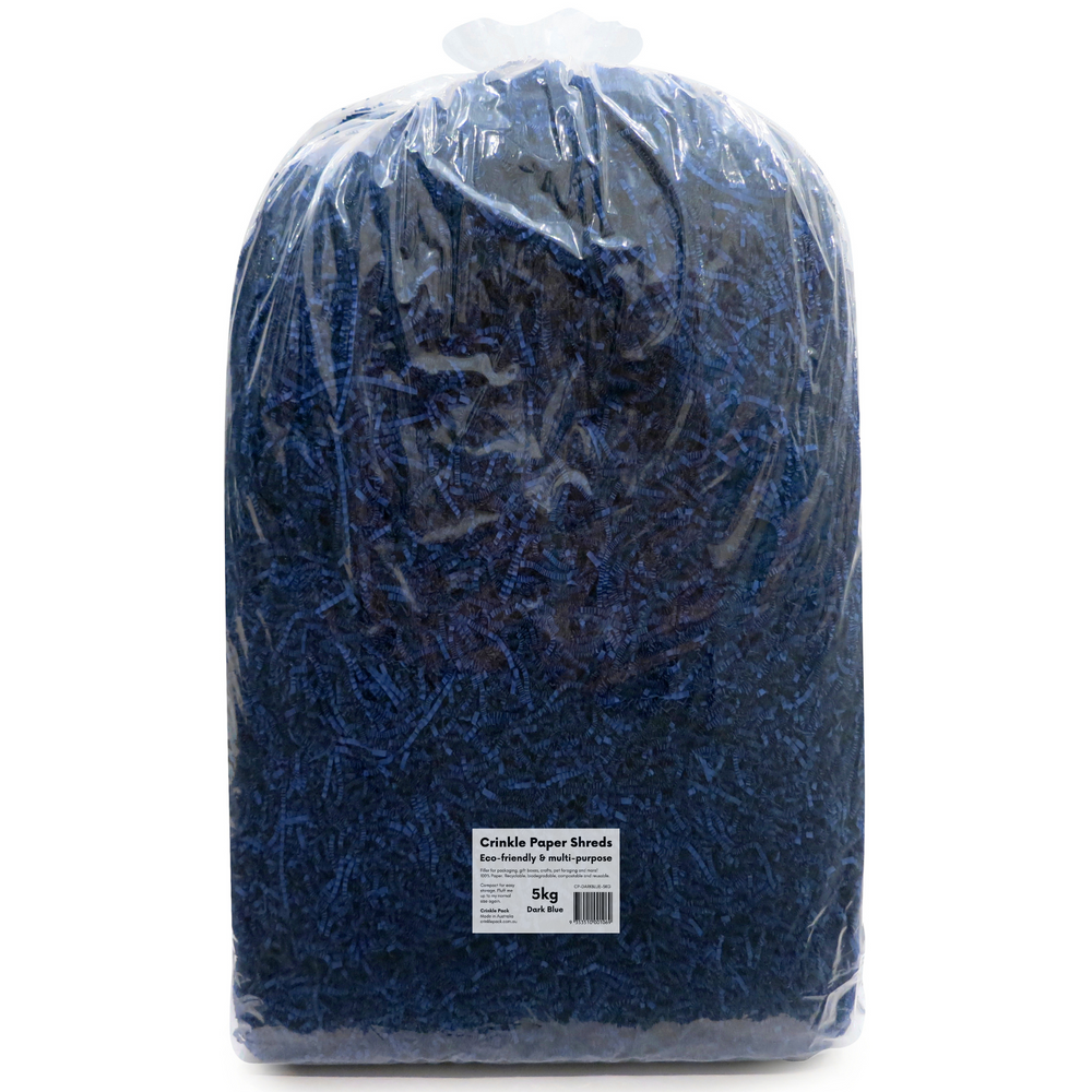 Crinkle Paper Shreds - Dark Blue - 5kg