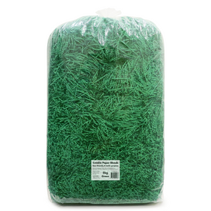 Crinkle Paper Shreds - Green - 5kg - FREE DELIVERY