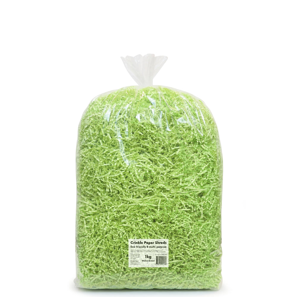 Crinkle Paper Shreds - Melon Green - 1kg, 2kg - FREE DELIVERY