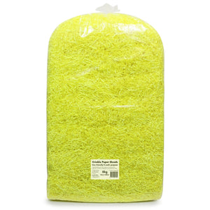 Crinkle Paper Shreds - Neon Yellow - 5kg - FREE DELIVERY