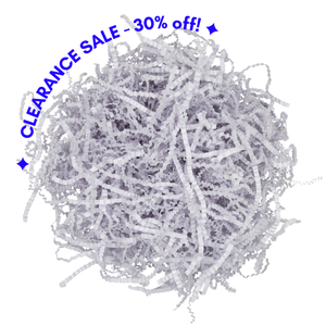 Crinkle Paper Shreds - White Lavender - 1kg